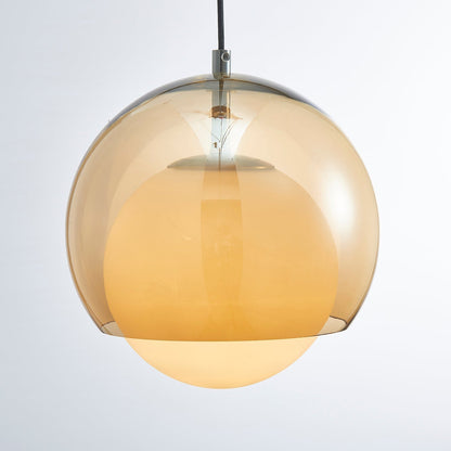 Ambient Glow Double Glass Globes Pendant Light
