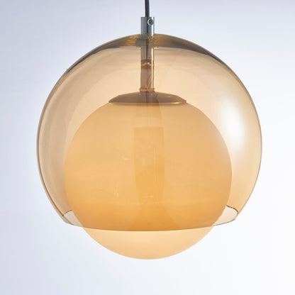 Ambient Glow Double Glass Globes Pendant Light
