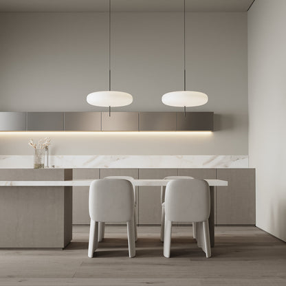 Bright White Shade Nordic Oval Pendant Light