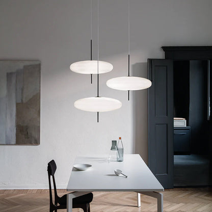 Bright White Shade Nordic Oval Pendant Light