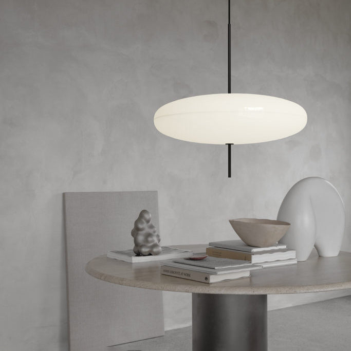 Bright White Shade Nordic Oval Pendant Light