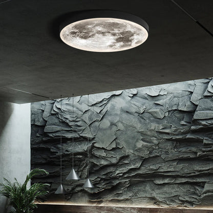 Modern Black And White Flush Mount Ceiling Light For Bedroom Arisha