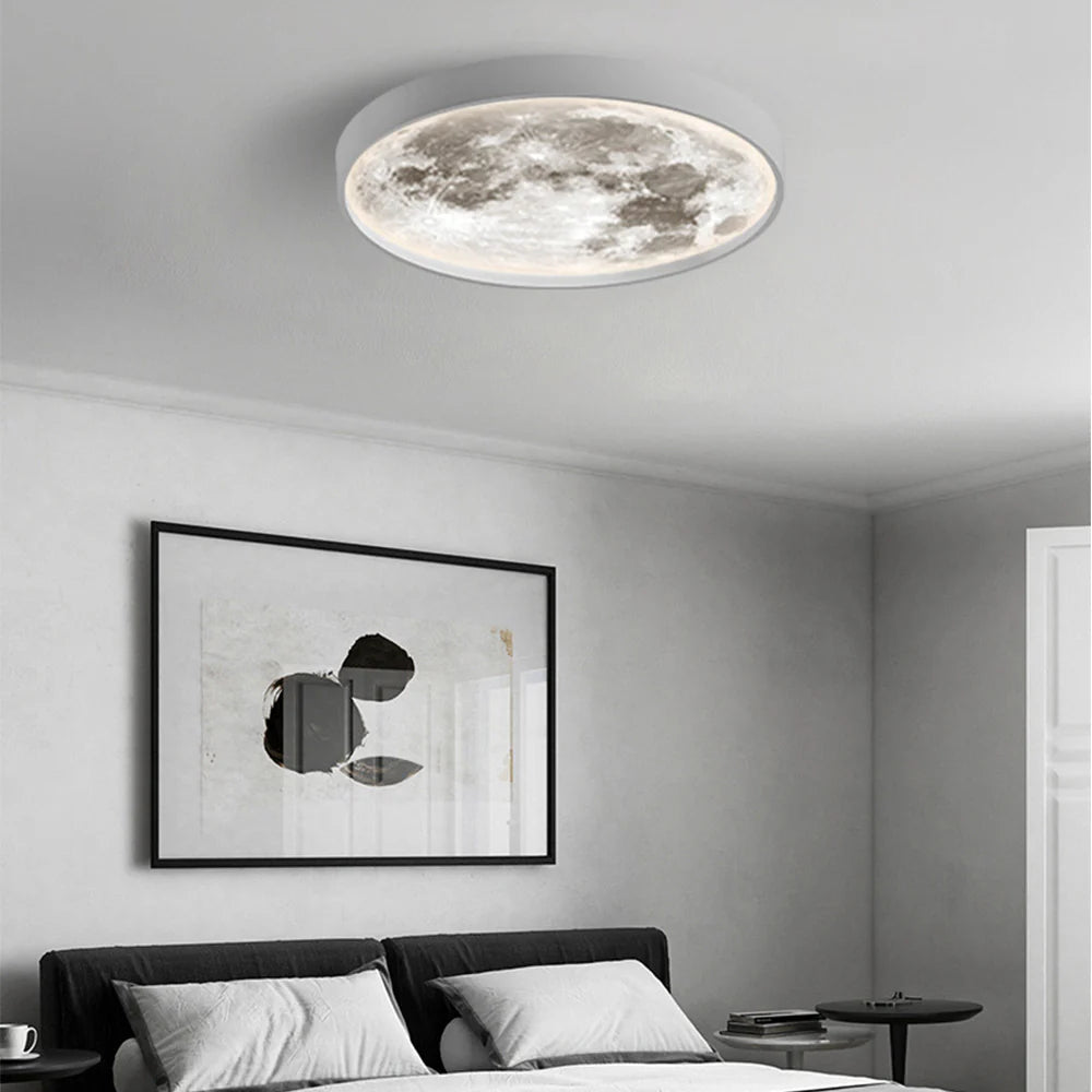 Modern Black And White Flush Mount Ceiling Light For Bedroom Arisha