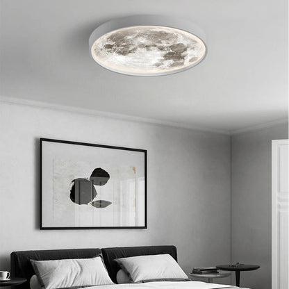 Modern Black And White Flush Mount Ceiling Light For Bedroom Arisha