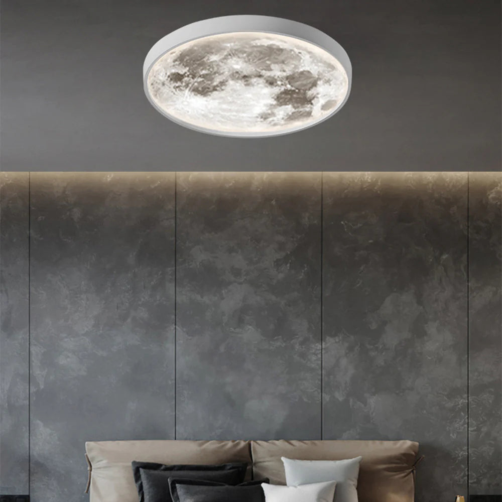 Modern Black And White Flush Mount Ceiling Light For Bedroom Arisha
