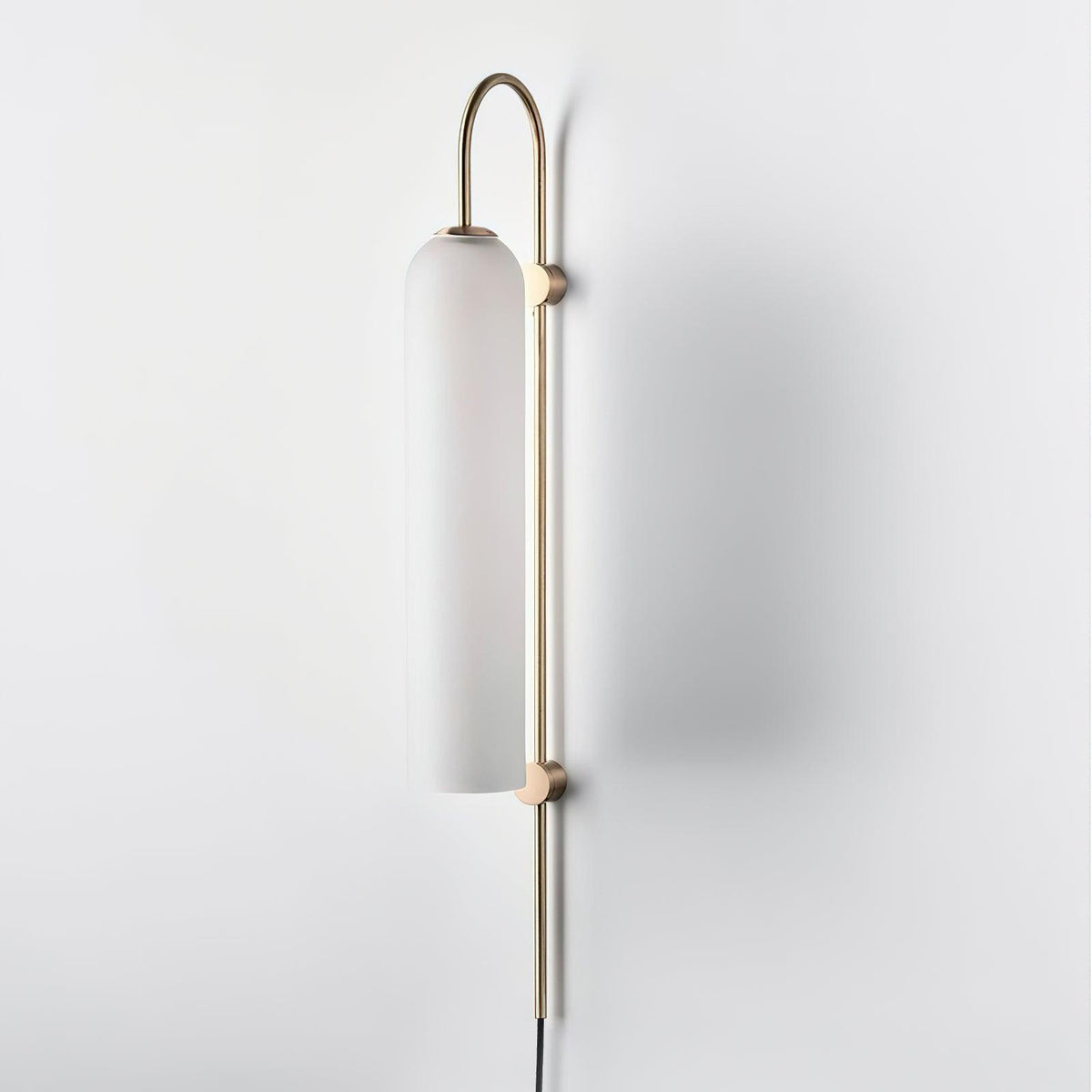 Tall Cylindrical Shade Aurora Mouth Blown Glass Wall Light