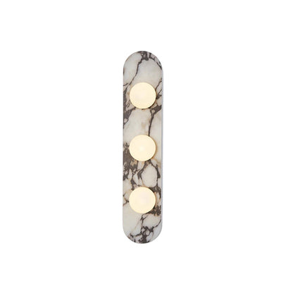 Italian Marble Sculptural Wall Light With Glass Shade