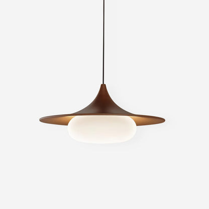 Canopy Pendant Light With Integrated LED Walnut Wood