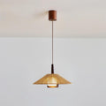 Hemp Shade Ambient Glow Pendant Light With Rattan Cone