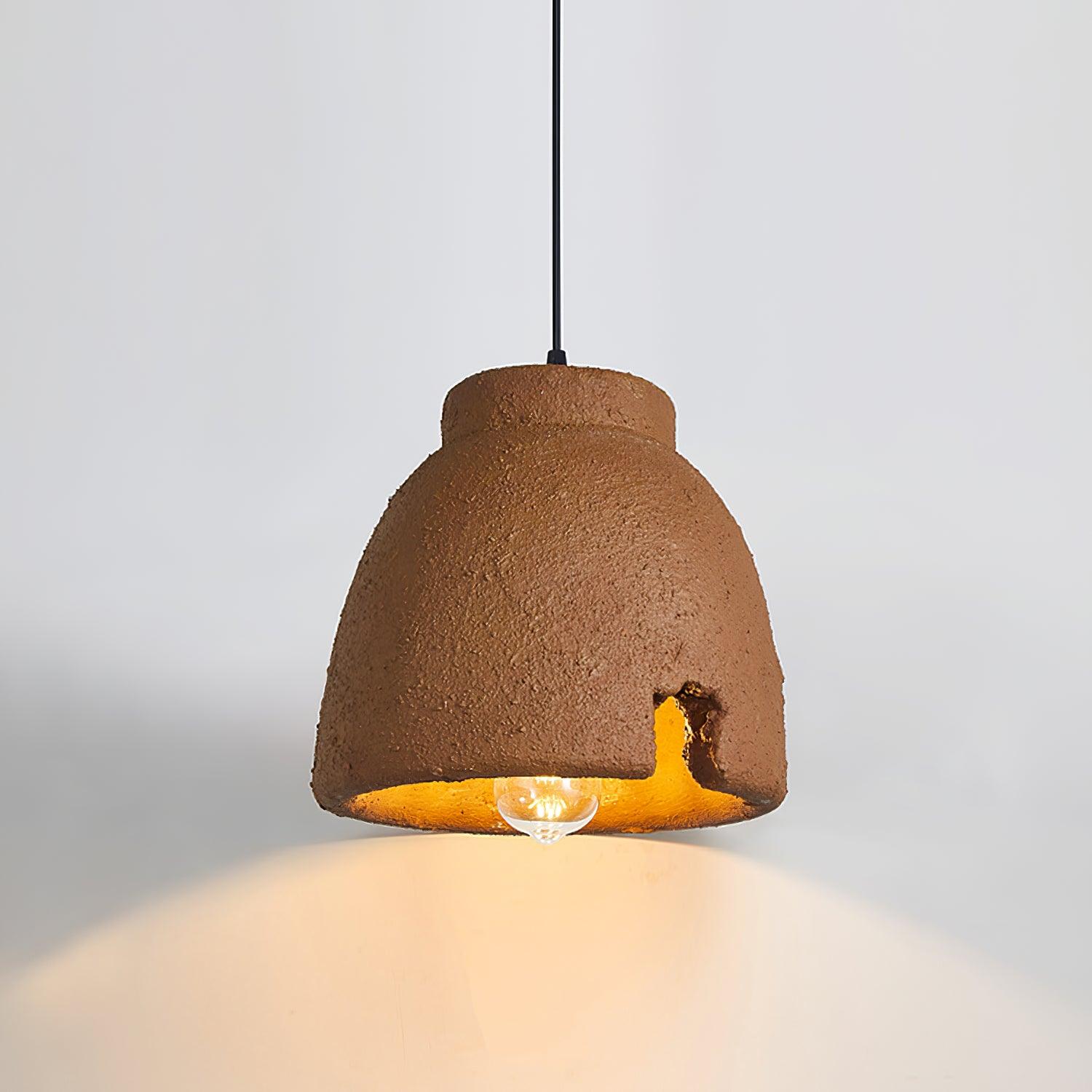 Soft Glow Handcrafted Resin Wabi-Sabi Pendant Light