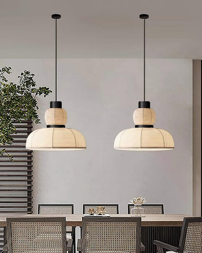 White Fabric Shade Pendant Lamp For Gentle Ambient Glow
