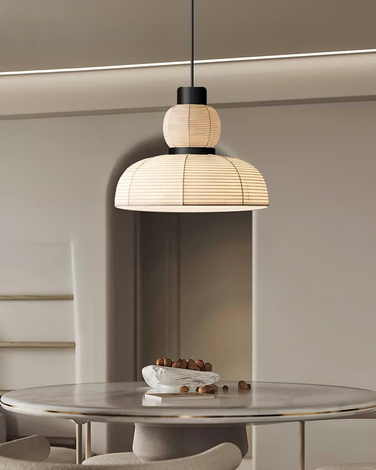 White Fabric Shade Pendant Lamp For Gentle Ambient Glow