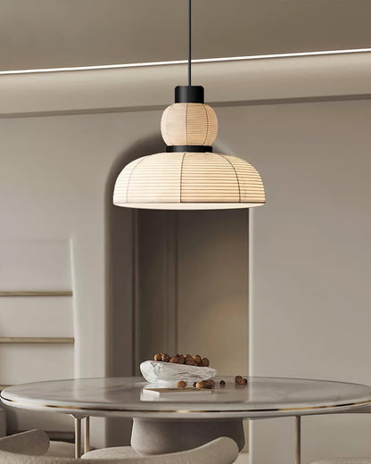 White Fabric Shade Pendant Lamp For Gentle Ambient Glow