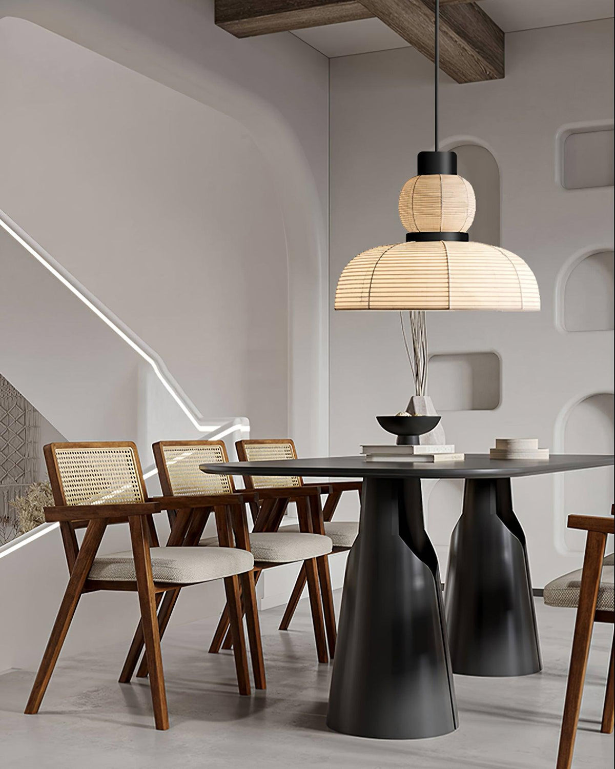 White Fabric Shade Pendant Lamp For Gentle Ambient Glow