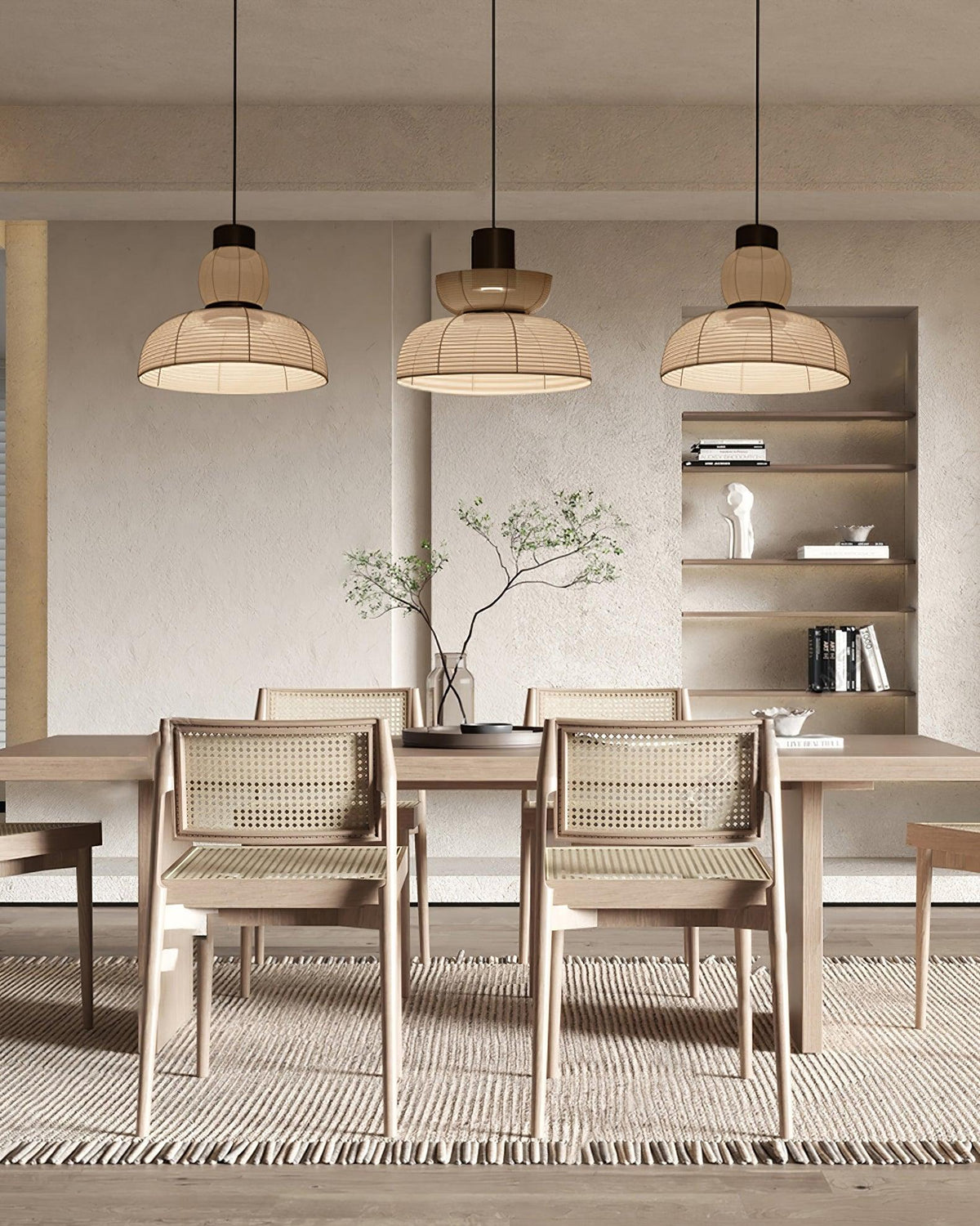 White Fabric Shade Pendant Lamp For Gentle Ambient Glow