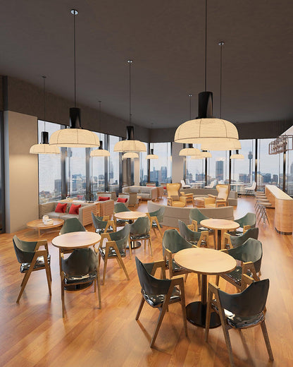 White Fabric Shade Pendant Lamp For Gentle Ambient Glow