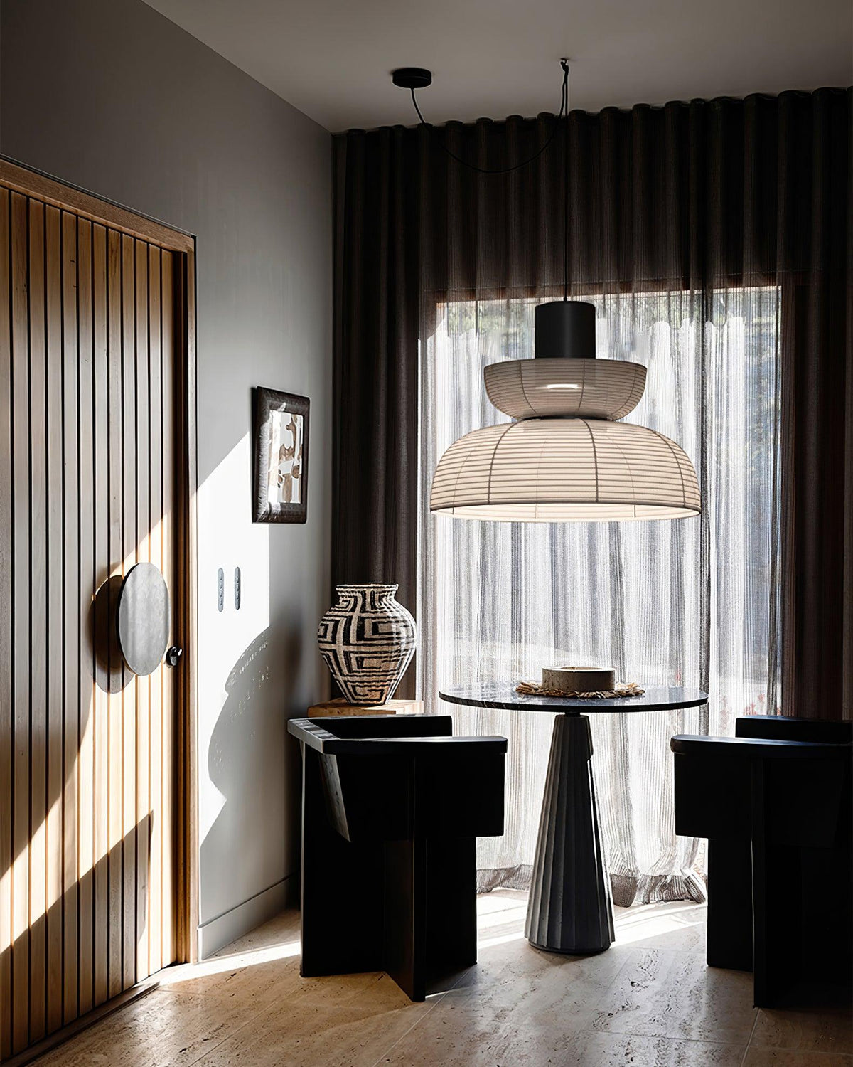 White Fabric Shade Pendant Lamp For Gentle Ambient Glow