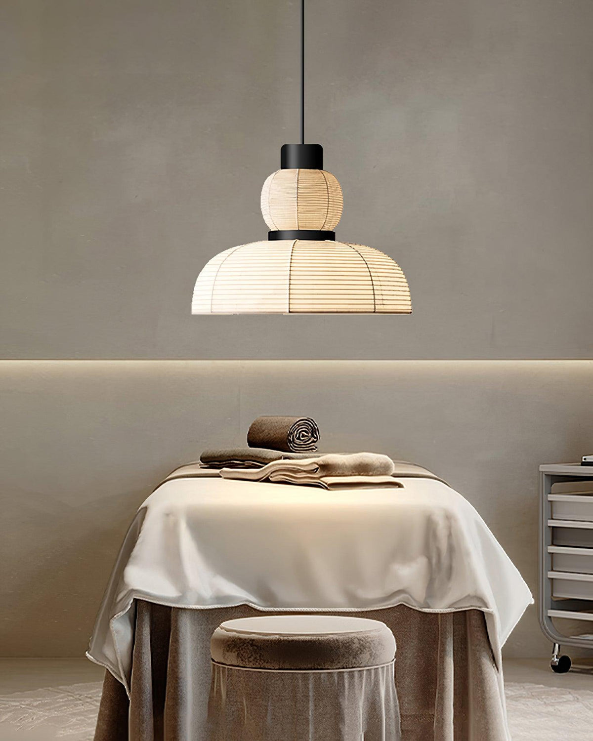 White Fabric Shade Pendant Lamp For Gentle Ambient Glow