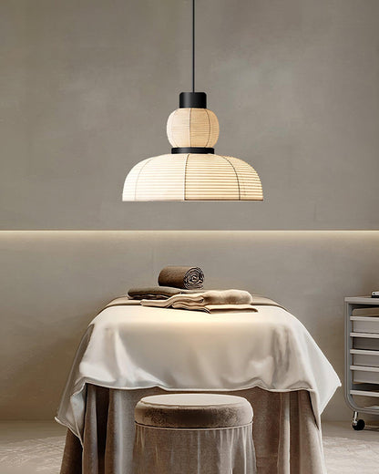 White Fabric Shade Pendant Lamp For Gentle Ambient Glow