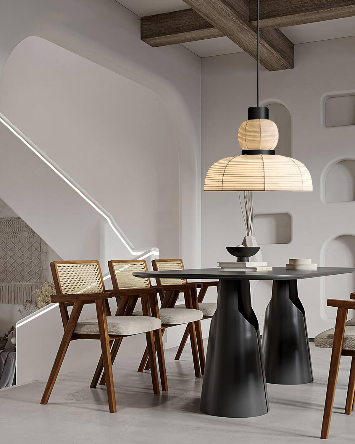 White Fabric Shade Pendant Lamp For Gentle Ambient Glow