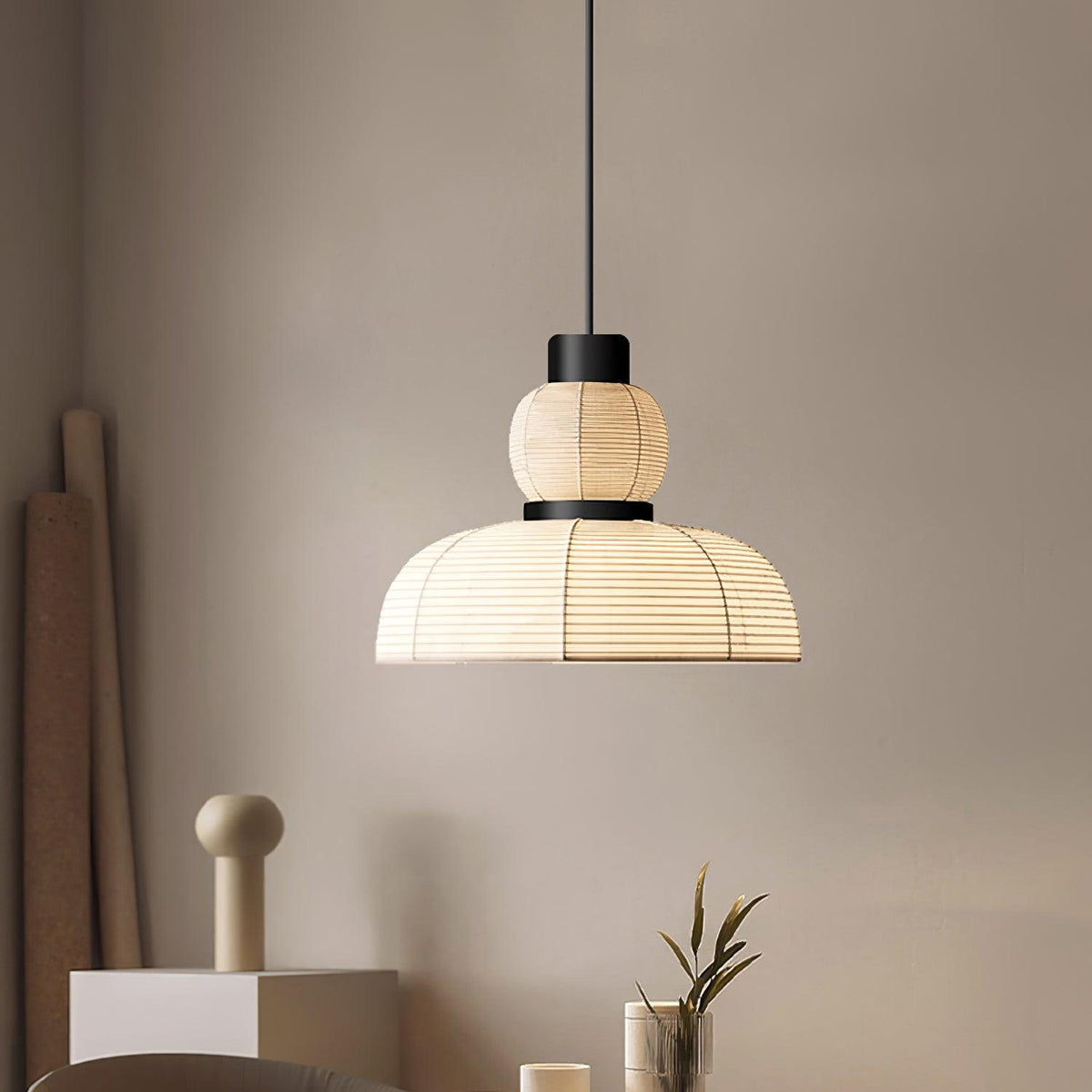 White Fabric Shade Pendant Lamp For Gentle Ambient Glow