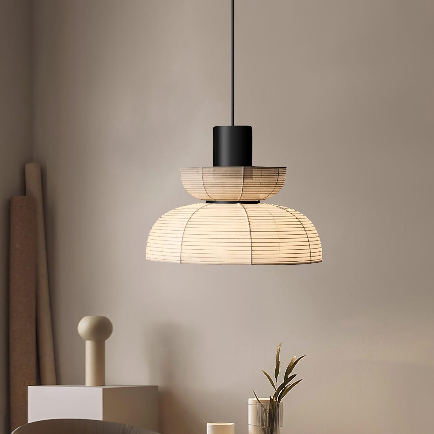 White Fabric Shade Pendant Lamp For Gentle Ambient Glow