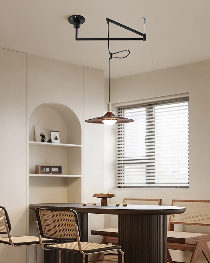 Adjustable Built-In LED Modern Swing Arm Pendant Light