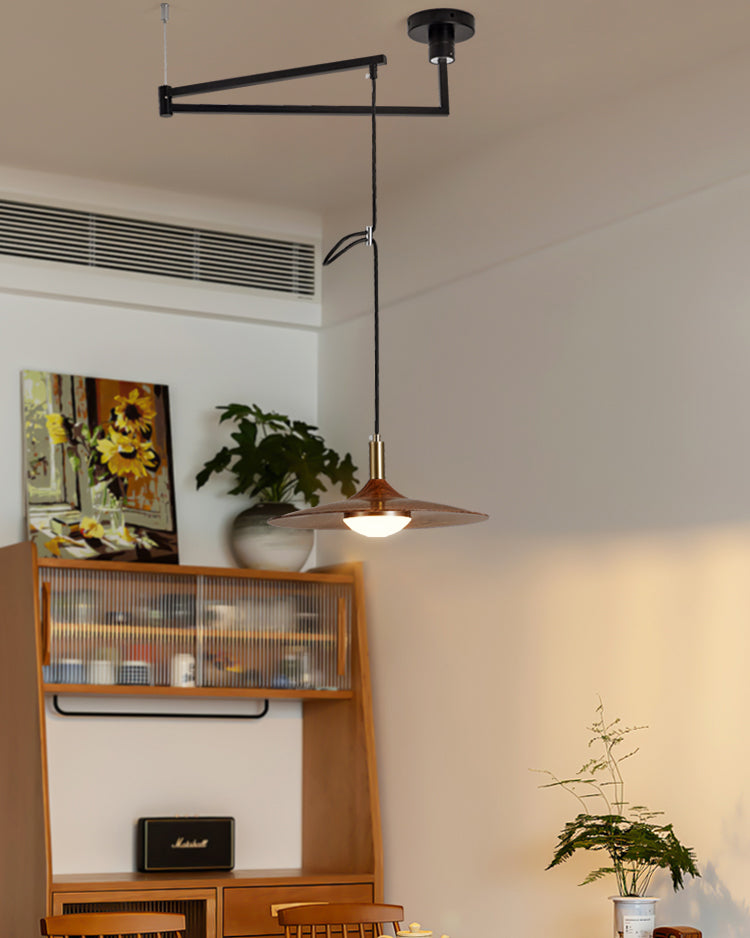 Adjustable Built-In LED Modern Swing Arm Pendant Light