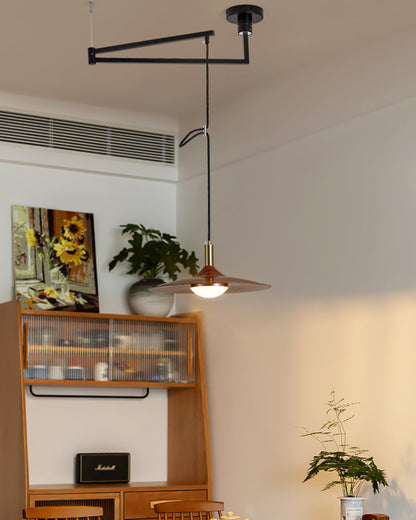 Adjustable Built-In LED Modern Swing Arm Pendant Light