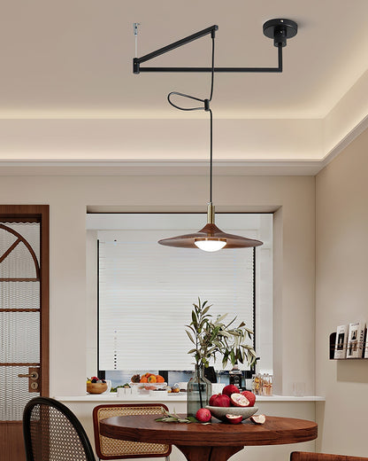 Adjustable Built-In LED Modern Swing Arm Pendant Light
