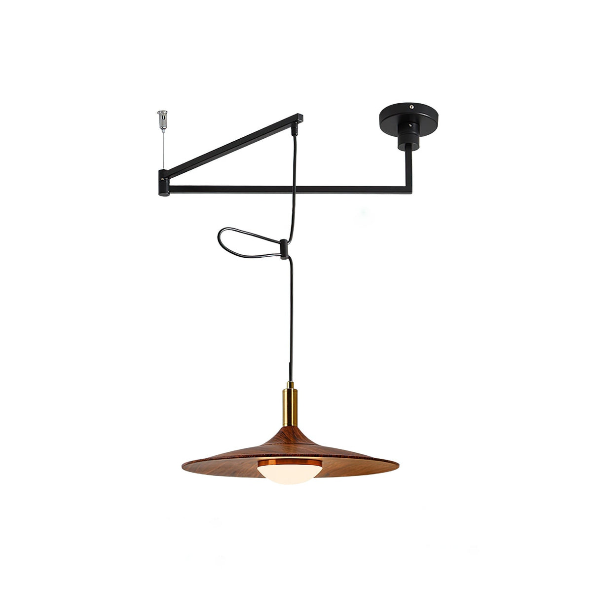 Adjustable Built-In LED Modern Swing Arm Pendant Light