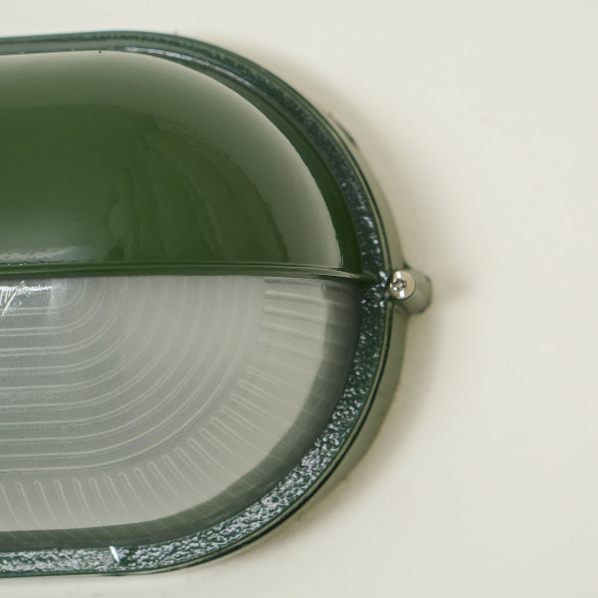 Ribbed Glass Shade Industrial Outdoor Wall Light