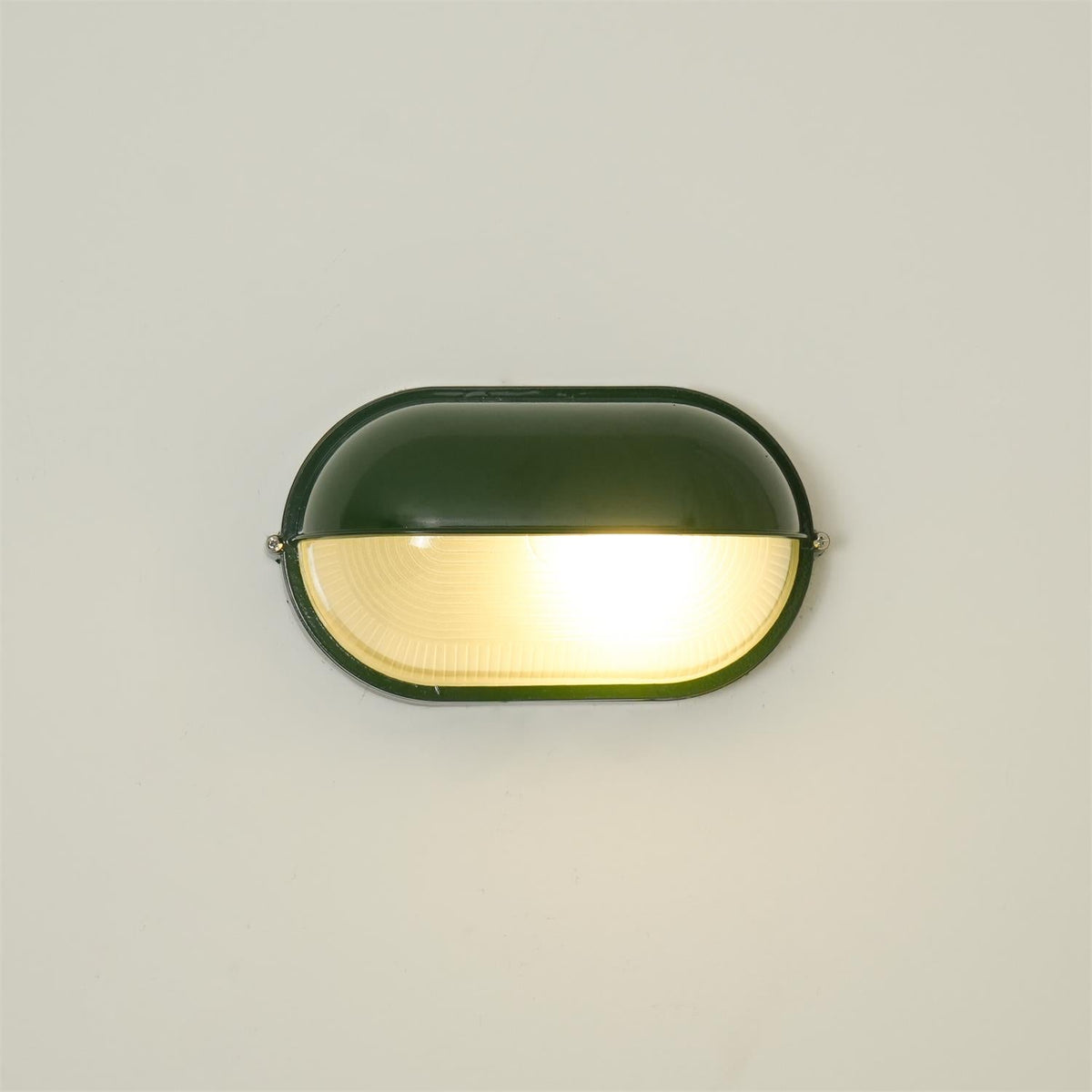 Ribbed Glass Shade Industrial Outdoor Wall Light
