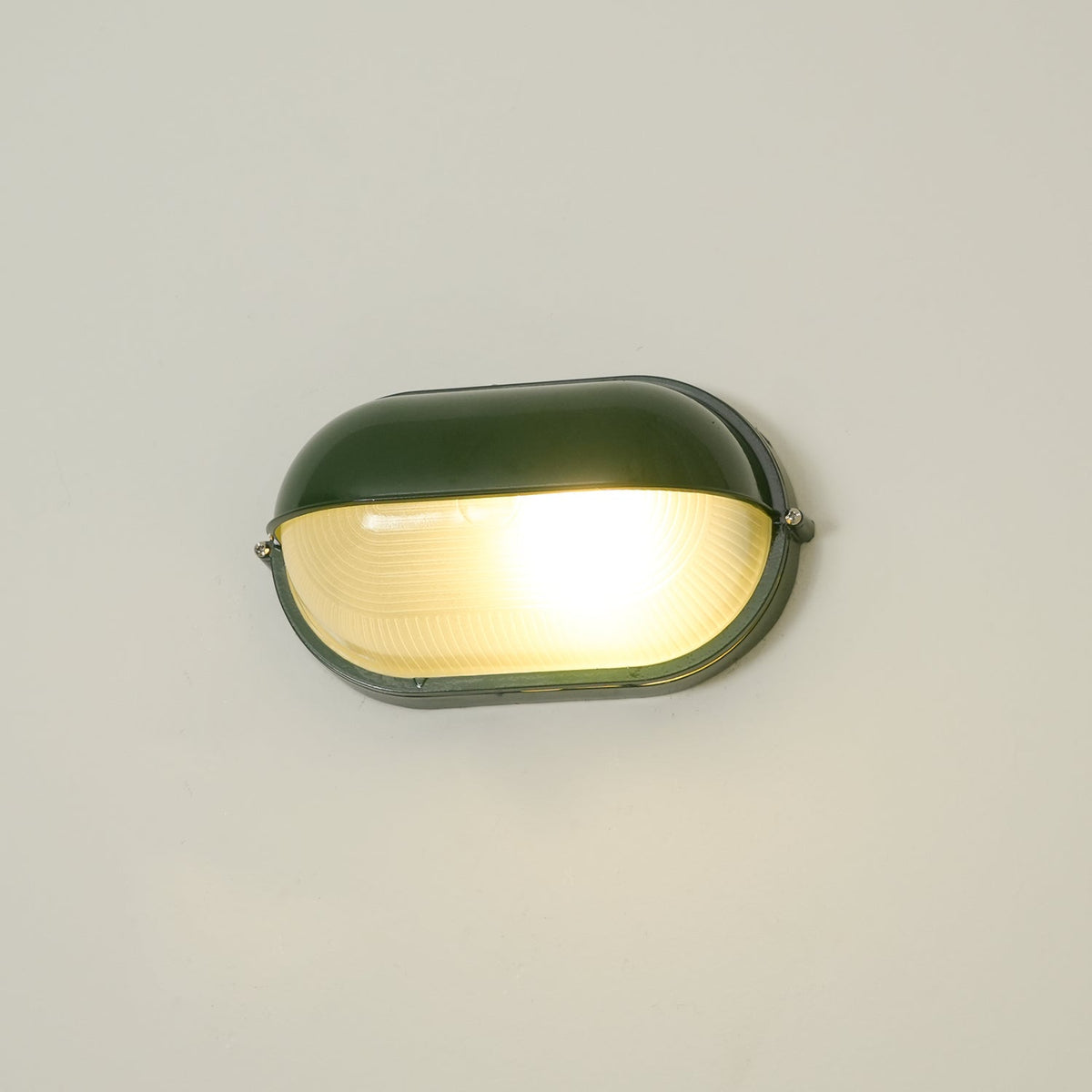 Ribbed Glass Shade Industrial Outdoor Wall Light