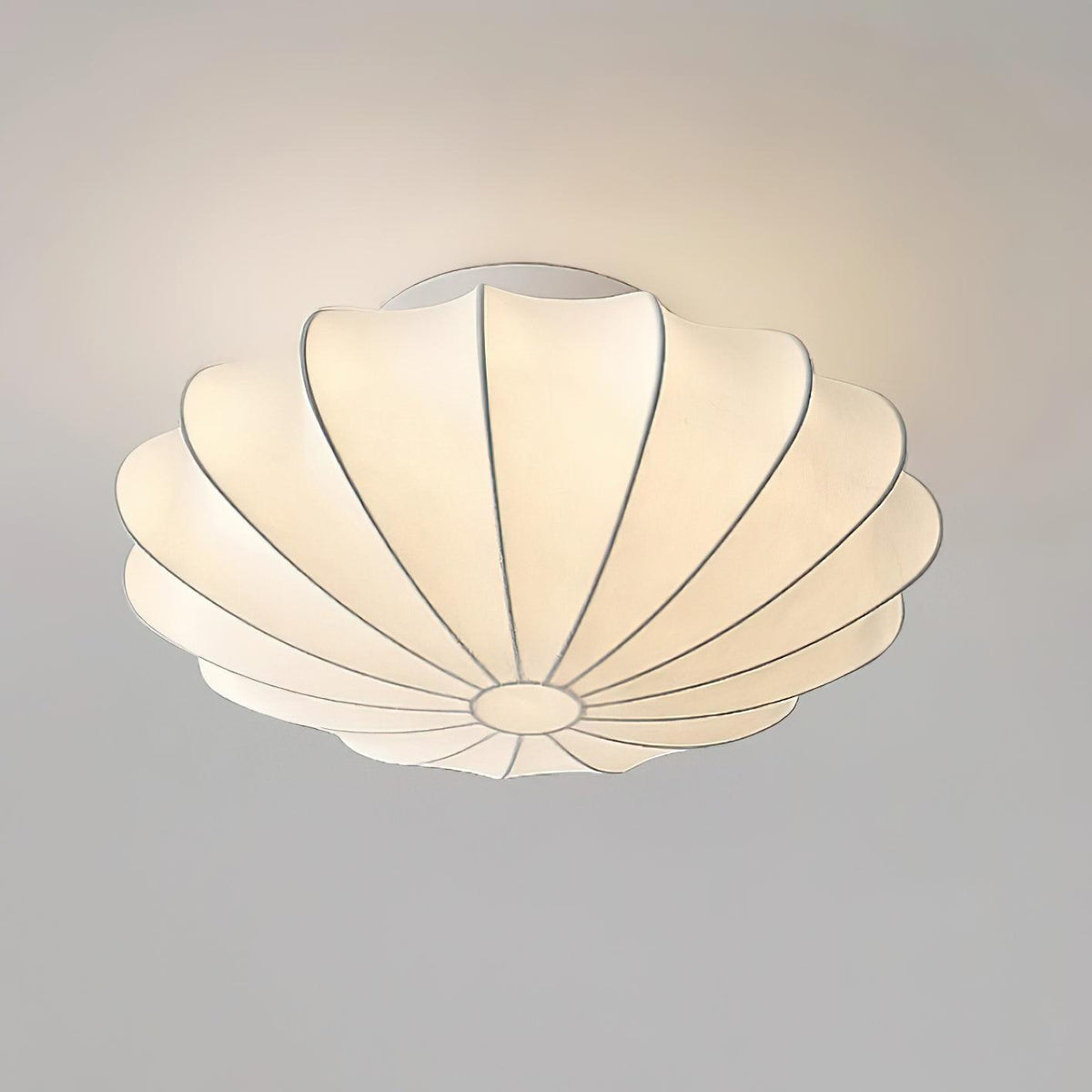 Ceiling Light With Etched Finish Inspired Seashell