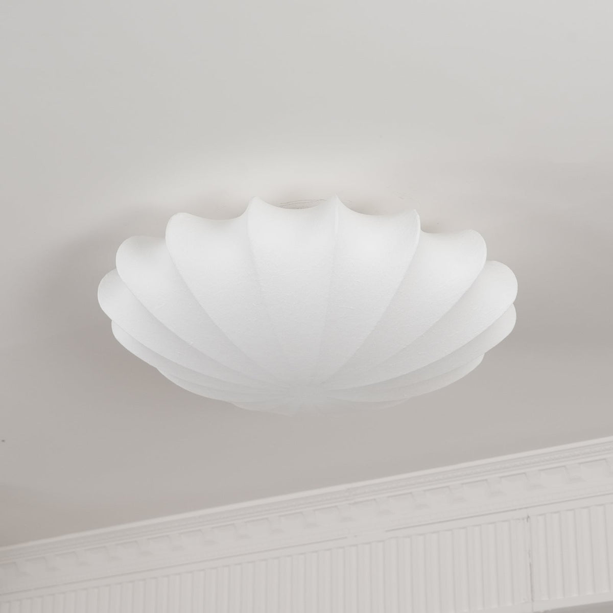 Ceiling Light With Etched Finish Inspired Seashell
