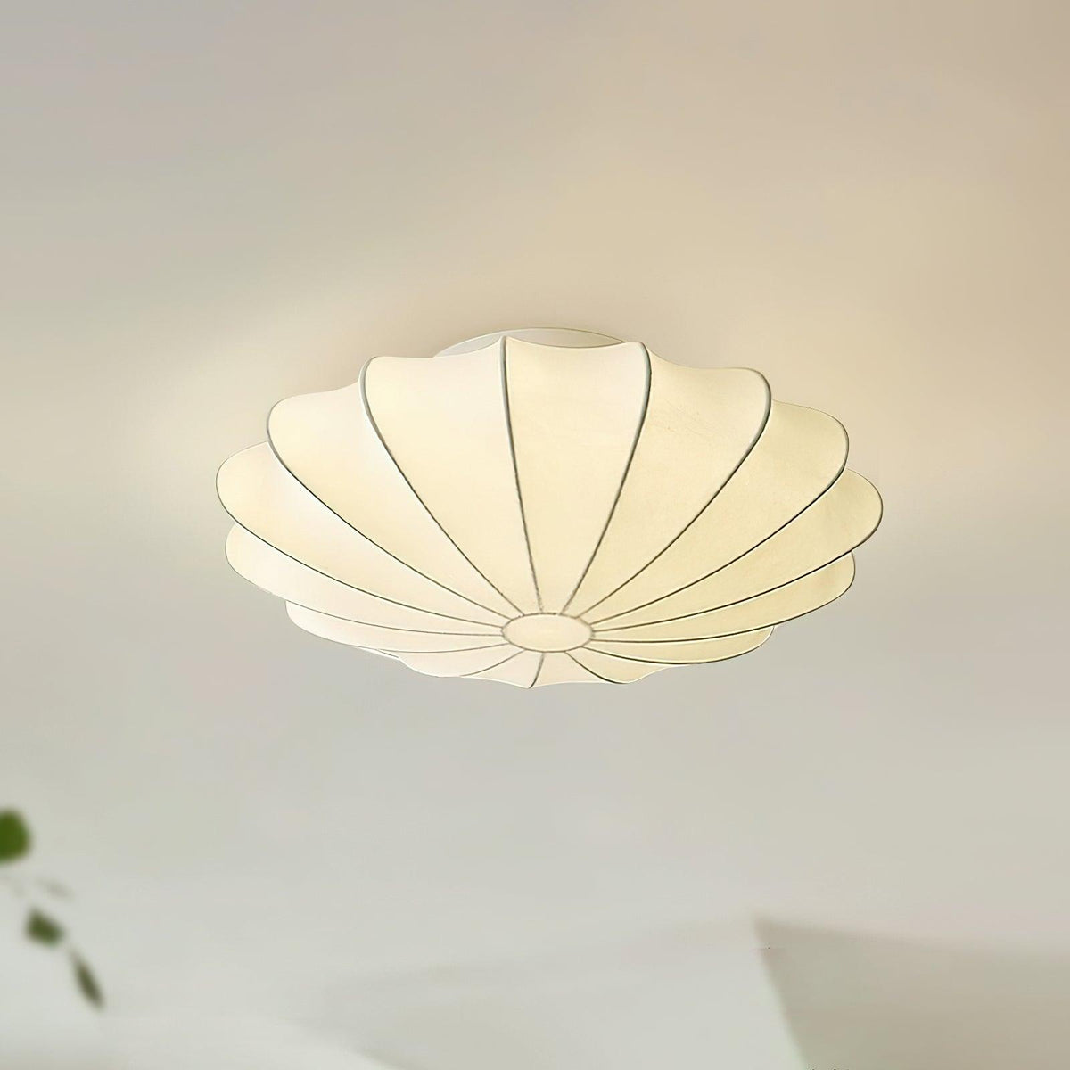 Ceiling Light With Etched Finish Inspired Seashell