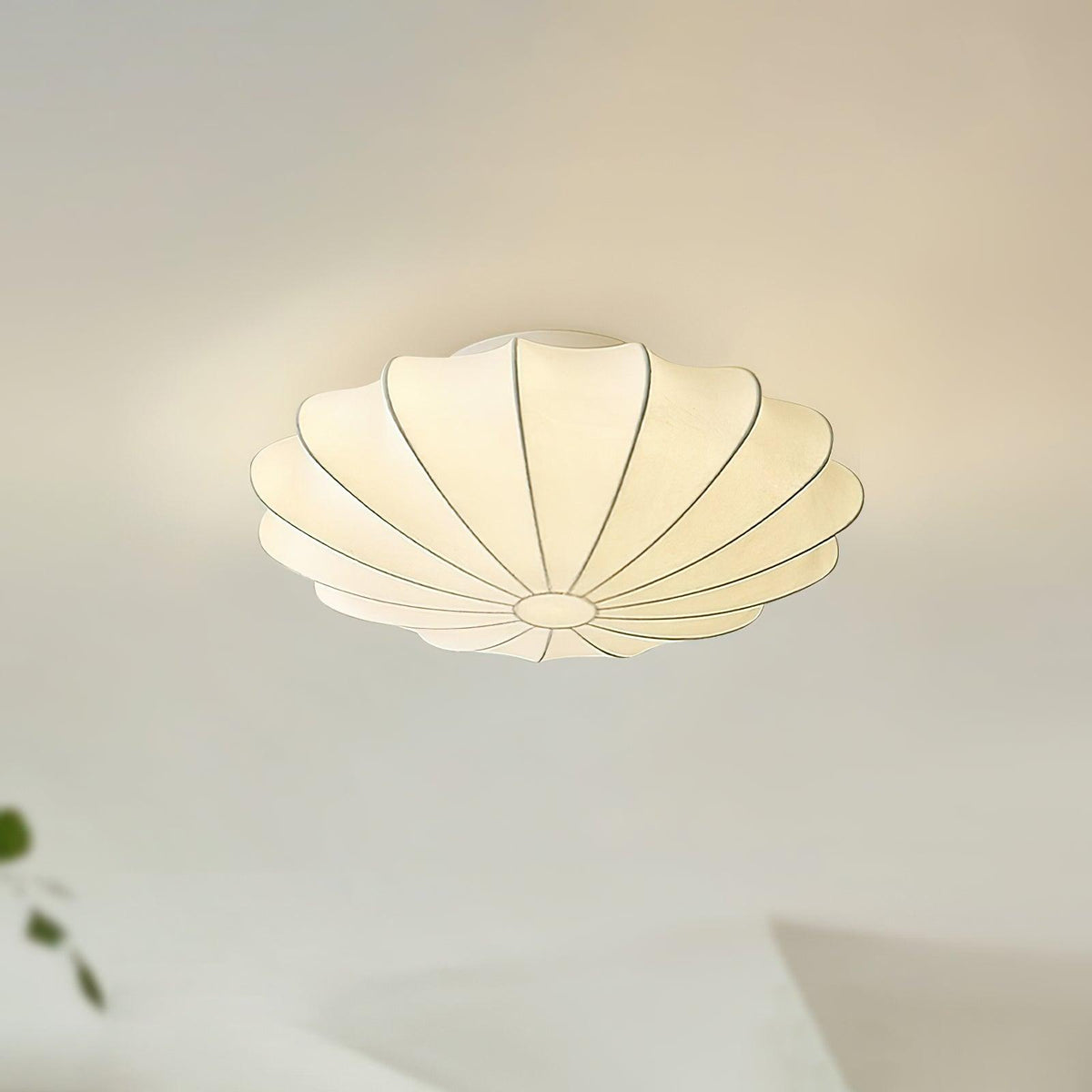 Ceiling Light With Etched Finish Inspired Seashell