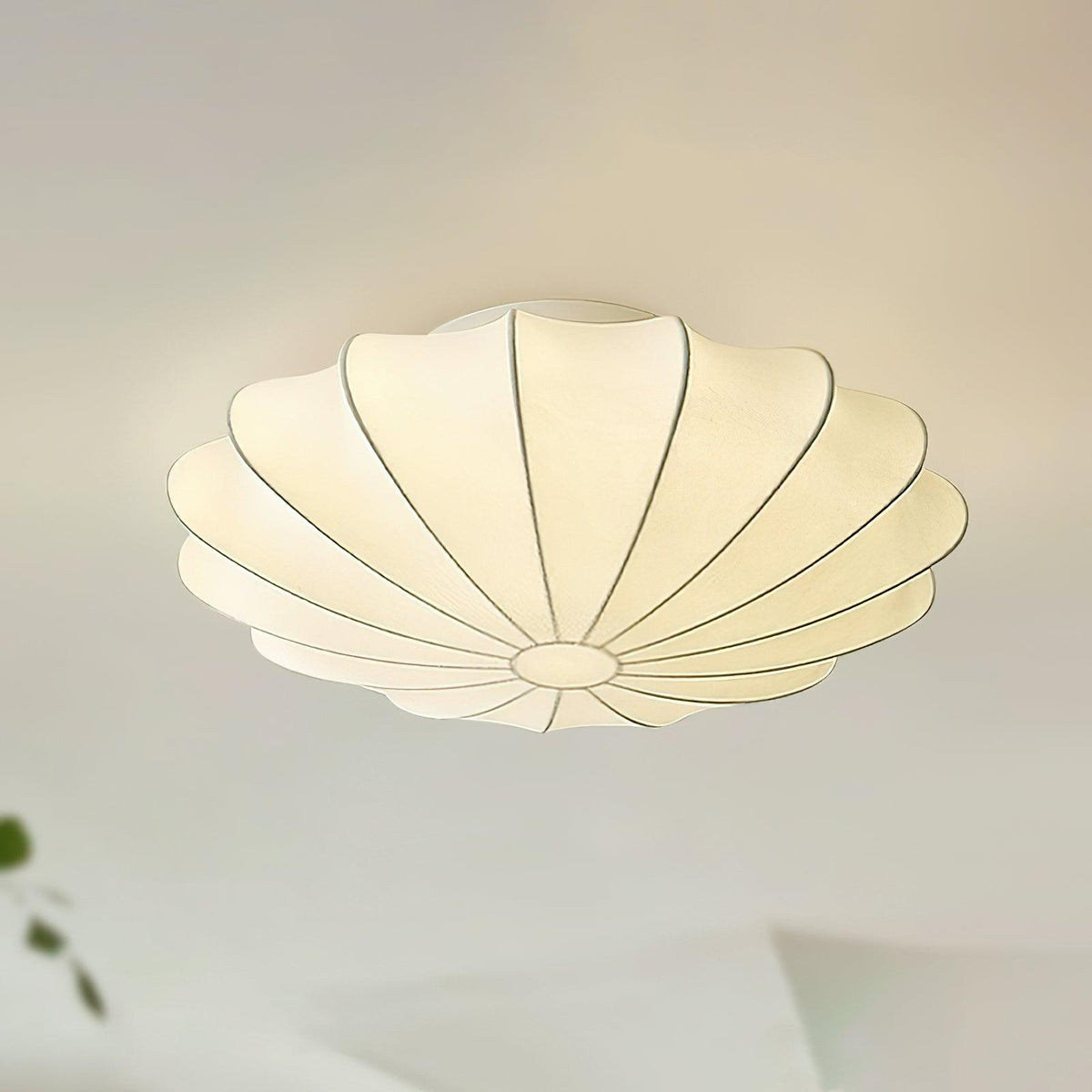 Ceiling Light With Etched Finish Inspired Seashell
