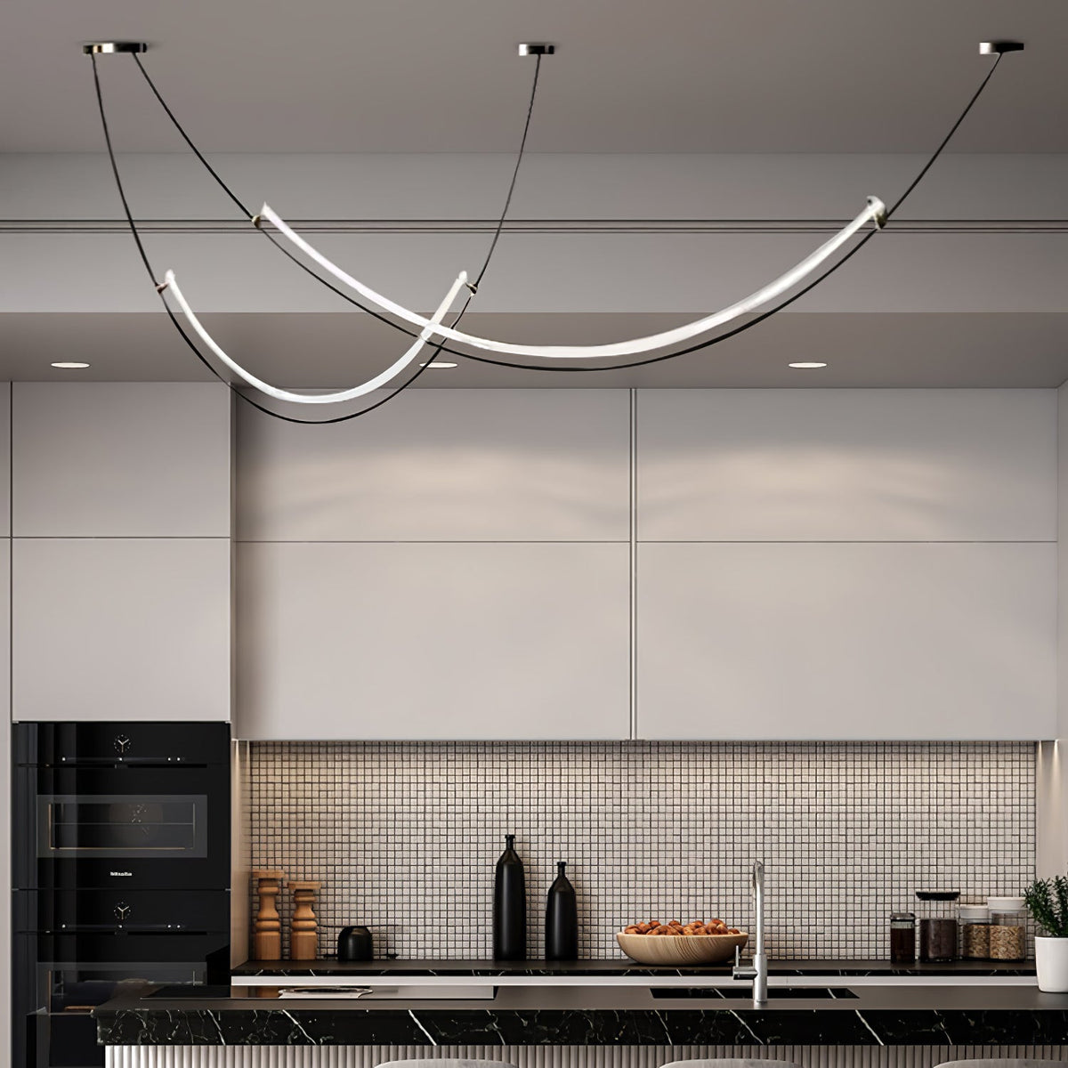 LED Pendant Light for Elegant Ambience Luxe Curved