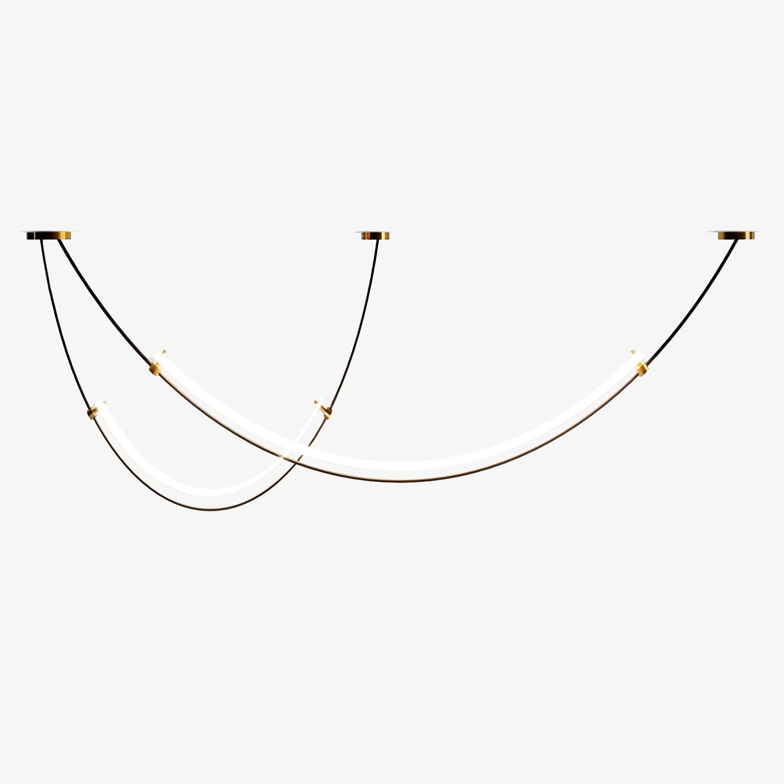 LED Pendant Light for Elegant Ambience Luxe Curved