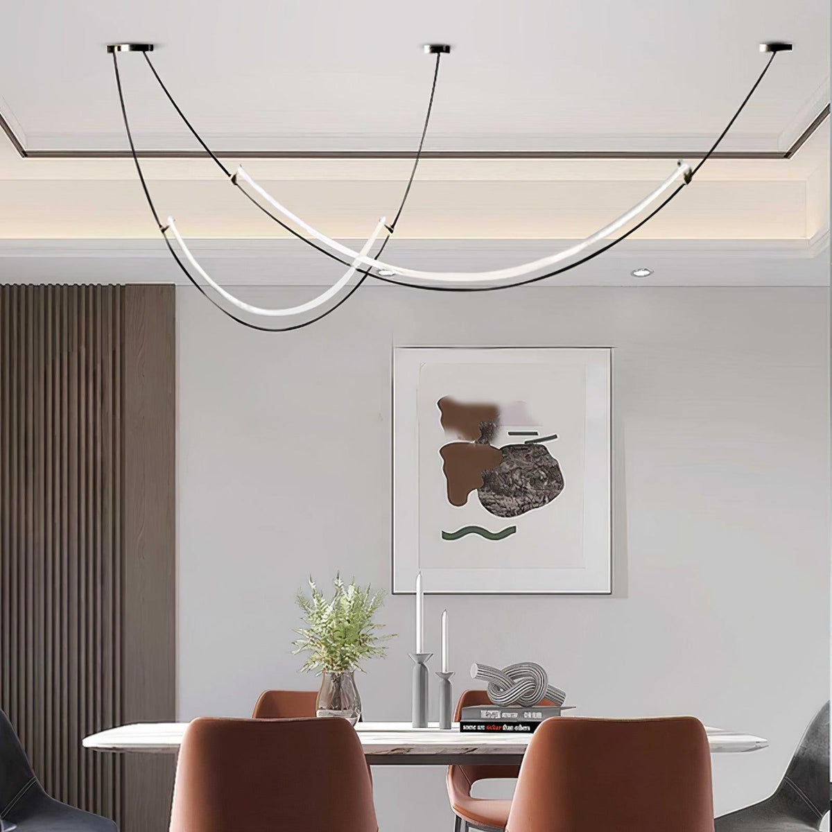 LED Pendant Light for Elegant Ambience Luxe Curved