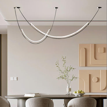 LED Pendant Light for Elegant Ambience Luxe Curved