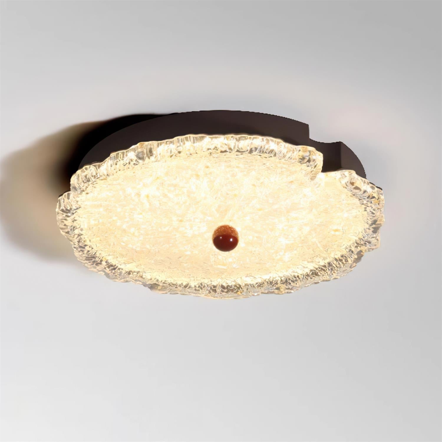 Integrated LED 50cm Aurora Textured Glass Ceiling Light