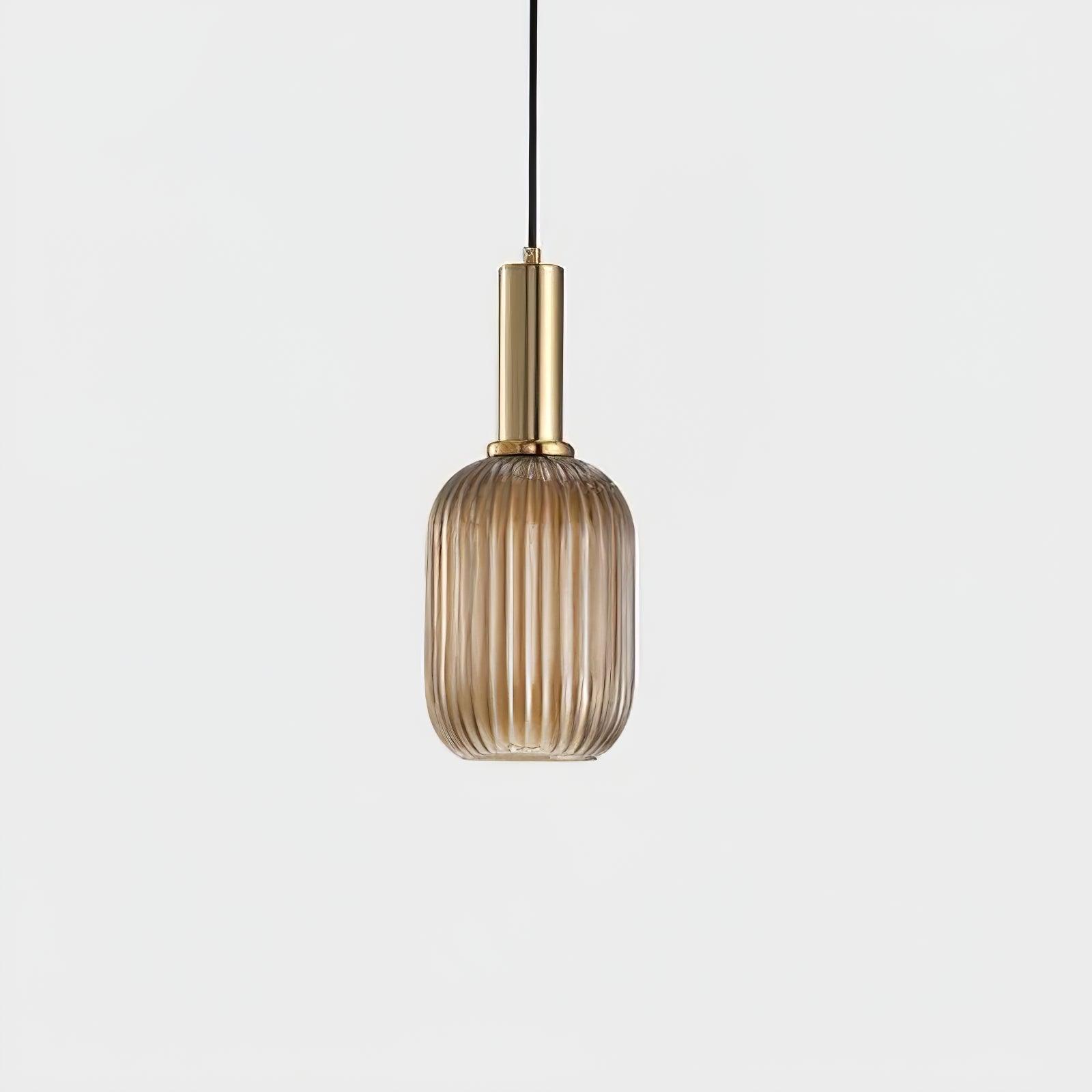 Soft Glow Delivers Ribbed Glass Pendant Light Elara