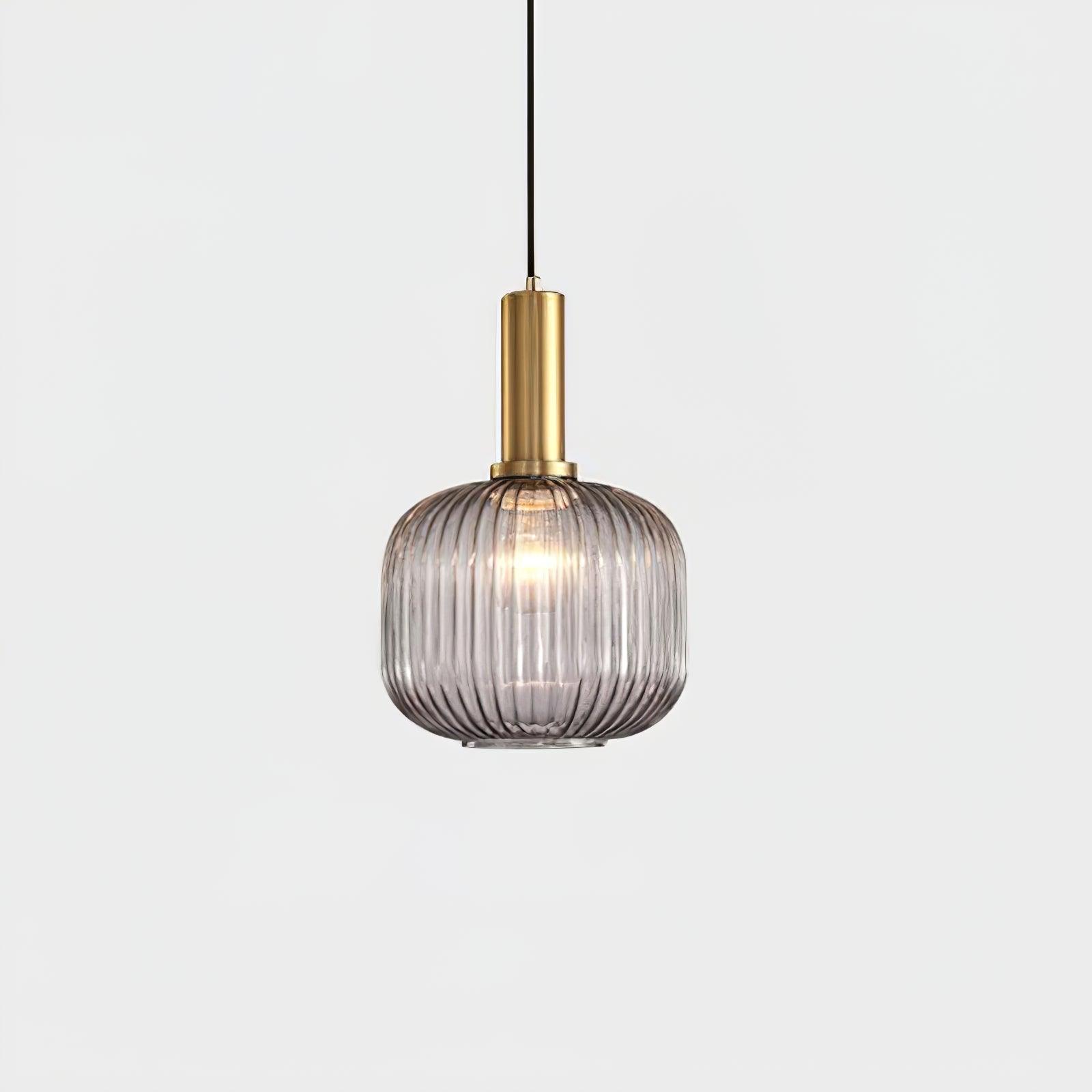 Soft Glow Delivers Ribbed Glass Pendant Light Elara