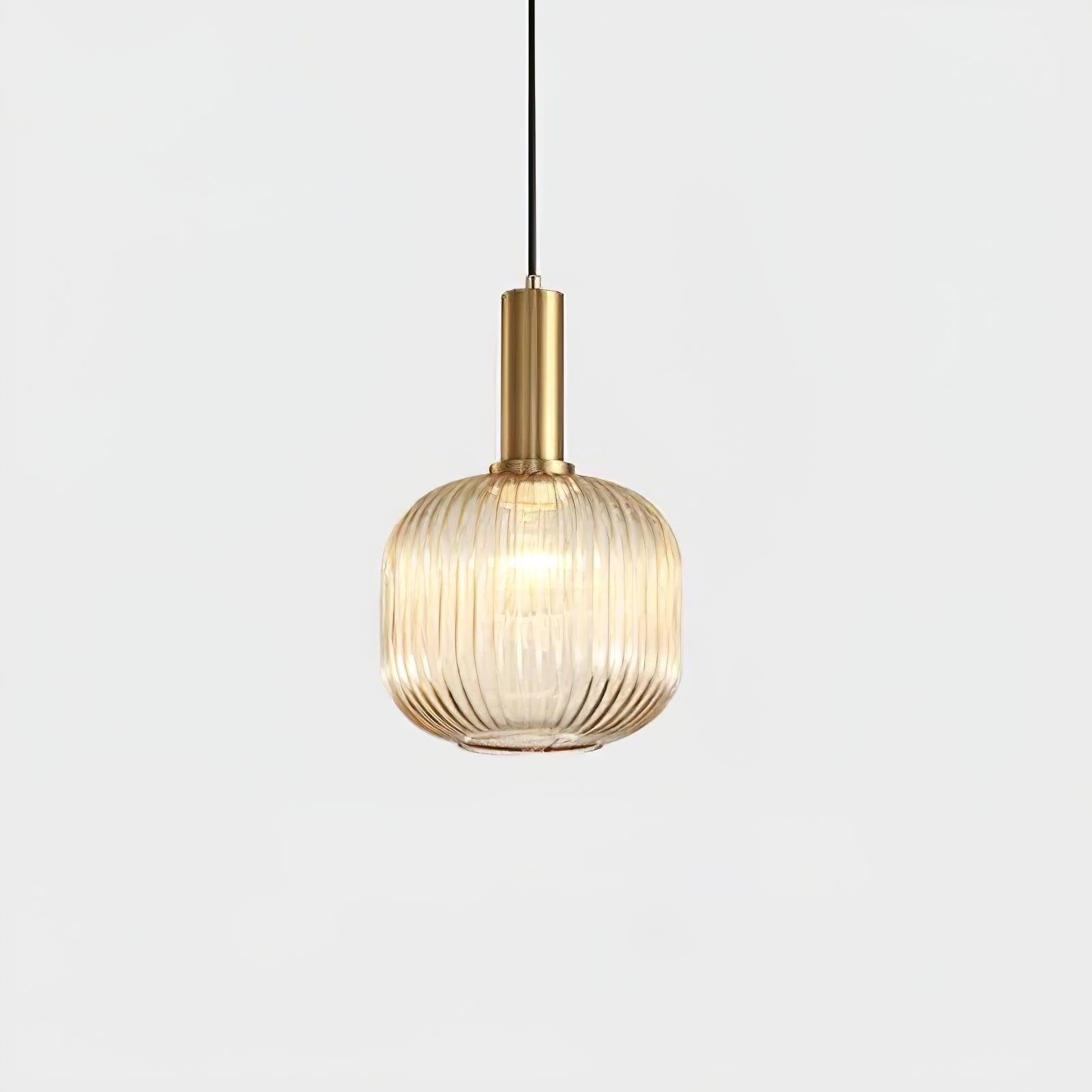 Soft Glow Delivers Ribbed Glass Pendant Light Elara