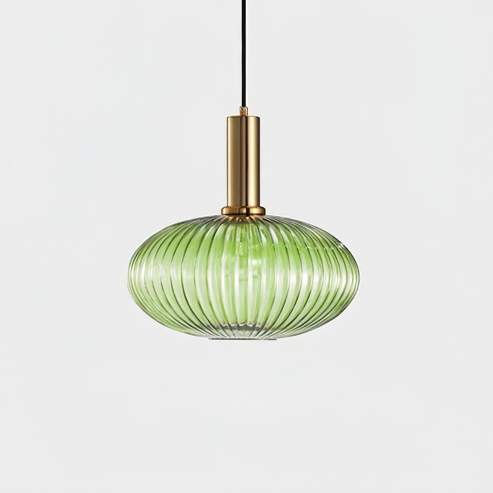 Soft Glow Delivers Ribbed Glass Pendant Light Elara