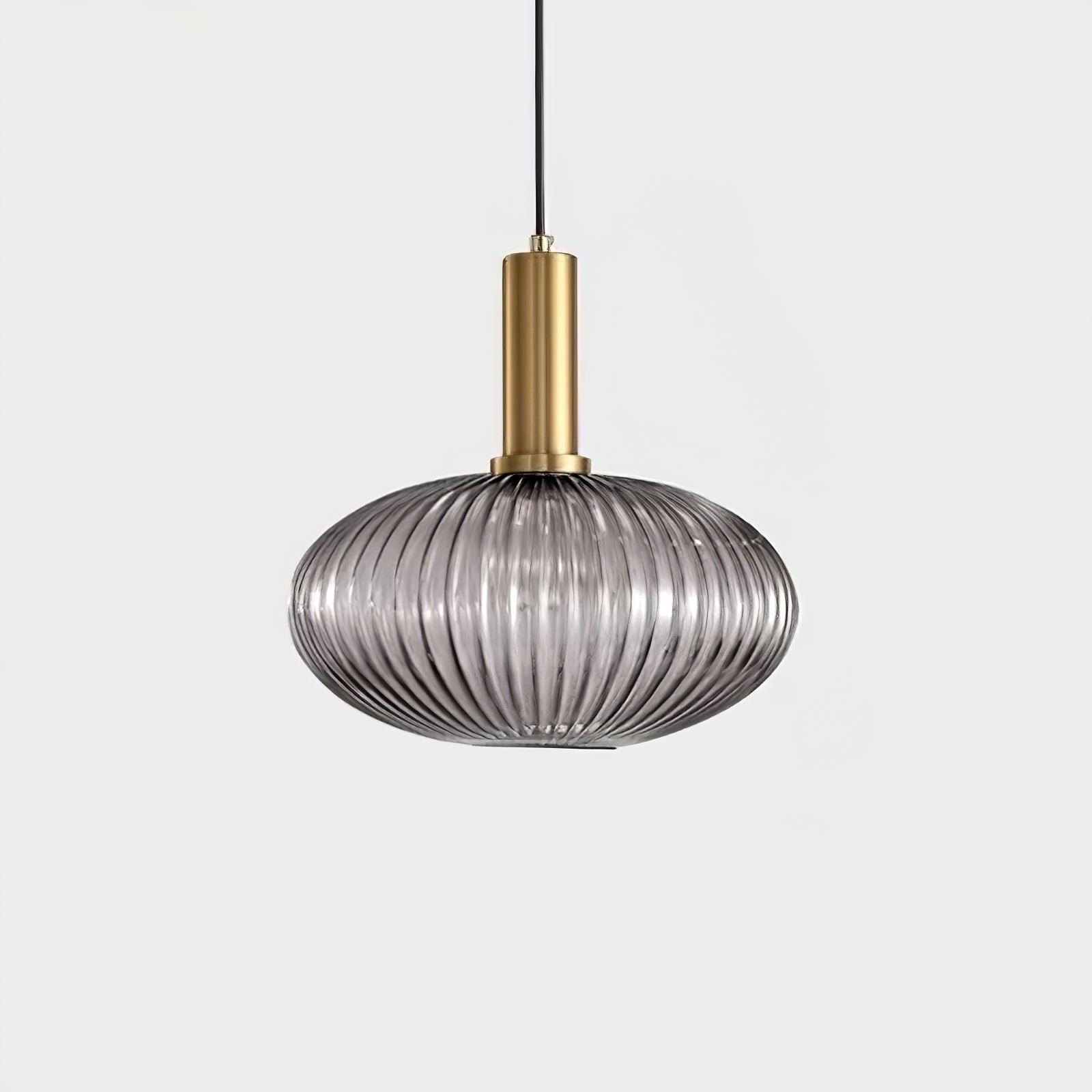 Soft Glow Delivers Ribbed Glass Pendant Light Elara