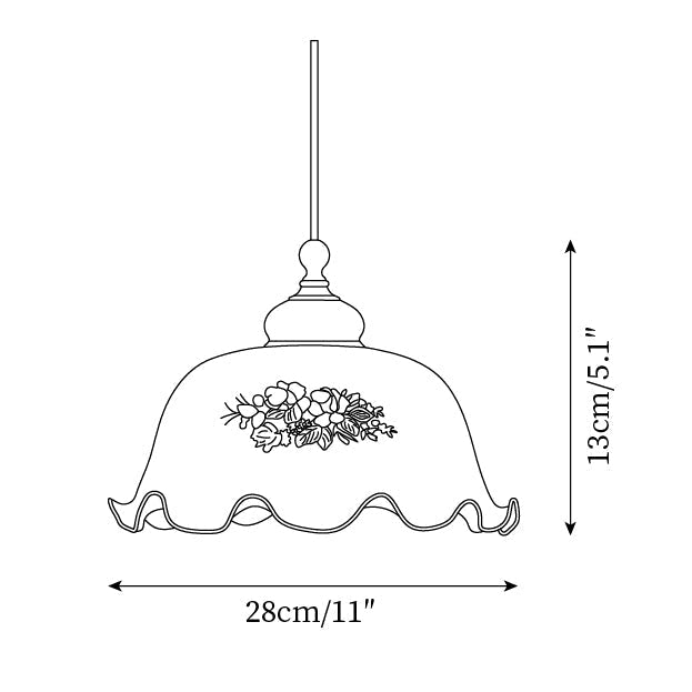 Pendant Light For Warm Ambient Glow Vintage Floral Glass